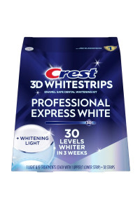 Fehérítő matricák Crest 3D Whitestrips PROFESSIONAL EXPRESS WHITE fehérítő lámpával Fehérítő matricák Crest 3D Whitestrips PROFESSIONAL EXPRESS WHITE fehérítő lámpával